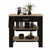 Light Oak And Black Kitchen Island With Drawer And Two Open Shelves (474094)