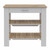 Light Oak And White Kitchen Island With Drawer And Two Open Shelves (474095)