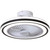 20" Modern Black And White Invisible Blade Ceiling Fan And Light (474100)