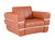 Terra Cotta Stripe Top Grade Italian Leather Chair (476503)