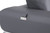 Charcoal Gray Stripe Top Grade Italian Leather Chair (476504)