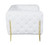 Glam White And Gold Tufted Leather Armchair (476514)