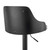 Gray Faux Leather Black Base Adjustable Modern Bar Stool (476880)