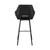 26" Black On Black Faux Leather Comfy Swivel Counter Stool (476881)