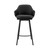 26" Black Faux Leather And Black Metal Swivel Counter Stool (476903)
