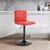 Red Faux Leather Swivel Adjustable Bar Stool (476948)