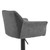 Lush Grey Faux Leather And Fabric Adjustable Swivel Stool (476998)