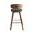 26" Gray Faux Leather Mid Century Modern Bar Stool (477092)