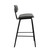 26" Gray Faux Leather Mid Century Modern Bar Stool (477093)