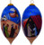 Colorful Nativity Scene Hand Painted Mouth Blown Glass Ornament (477450)