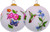 Decorative Florals Hand Painted Mouth Blown Glass Ornament (477452)