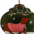 Trotting Dog In Comfy Christmas Attire Hand Painted Mouth Blown Glass Ornament (477460)