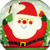Festive Glitter Santa Hand Painted Mouth Blown Glass Ornament (477463)