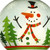 Festive Glitter Snowman Hand Painted Mouth Blown Glass Ornament (477464)