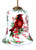 Cardinal Perched On Winter Berries Hand Painted Mouth Blown Glass Ornament (477481)