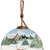 Snowy Mountains Ski Rental Hand Painted Mouth Blown Glass Ornament (477531)
