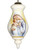 Mother Mary With Baby Hand Painted Mouth Blown Glass Ornament (477535)