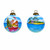 Rowing Santa Express Hand Painted Mouth Blown Glass Ornament (477544)