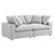 Commix Down Filled Overstuffed 2 Piece Sectional Sofa Set - Light Gray EEI-3354-LGR