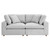 Commix Down Filled Overstuffed 2 Piece Sectional Sofa Set - Light Gray EEI-3354-LGR