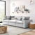 Commix Down Filled Overstuffed 3 Piece Sectional Sofa Set - Light Gray EEI-3355-LGR