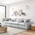 Commix Down Filled Overstuffed 4 Piece Sectional Sofa Set - Light Gray EEI-3357-LGR