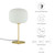 Reprise Glass Sphere Glass And Metal Table Lamp - White Satin Brass EEI-5622-WHI-SBR
