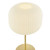 Reprise Glass Sphere Glass And Metal Table Lamp - White Satin Brass EEI-5622-WHI-SBR