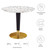 Zinque 36" Round Terrazzo Dining Table - Gold White EEI-5718-GLD-WHI