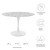 Lippa 47" Round Terrazzo Dining Table - White White EEI-5728-WHI-WHI