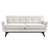 Engage Herringbone Fabric Loveseat - Ivory EEI-5759-IVO