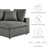 Commix Down Filled Overstuffed 6-Piece Sectional Sofa - Gray EEI-5761-GRY
