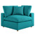 Commix Down Filled Overstuffed 6-Piece Sectional Sofa - Teal EEI-5761-TEA