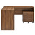 Render Wood Desk And File Cabinet Set - Walnut EEI-5821-WAL