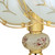 14" Stylish White And Gold Floral Glass Table Lamp (468620)