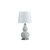 20" Silver Mirrored Crackle Glass Mosaic Curvy Table Lamp (473741)