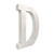 16" Distressed White Wash Wooden Initial Letter D Sculpture (478356)
