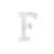 16" Distressed White Wash Wooden Initial Letter F Sculpture (478358)