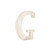 16" Distressed White Wash Wooden Initial Letter G Sculpture (478359)