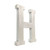 16" Distressed White Wash Wooden Initial Letter H Sculpture (478360)