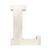 16" Distressed White Wash Wooden Initial Letter L Sculpture (478364)