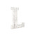 16" Distressed White Wash Wooden Initial Letter L Sculpture (478364)