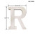 16" Distressed White Wash Wooden Initial Letter R Sculpture (478370)