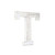 16" Distressed White Wash Wooden Initial Letter T Sculpture (478372)