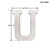 16" Distressed White Wash Wooden Initial Letter U Sculpture (478373)