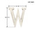 16" Distressed White Wash Wooden Initial Letter W Sculpture (478375)