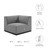 Conjure Channel Tufted Upholstered Fabric Left Corner Chair - Black Light Gray EEI-5497-BLK-LGR