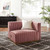 Conjure Channel Tufted Performance Velvet Right-Arm Chair - Gold Dusty Rose EEI-5503-GLD-DUS