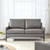 Corland Leather Loveseat - Gray EEI-6020-GRY