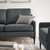 Corland Upholstered Fabric Loveseat - Charcoal EEI-6021-CHA